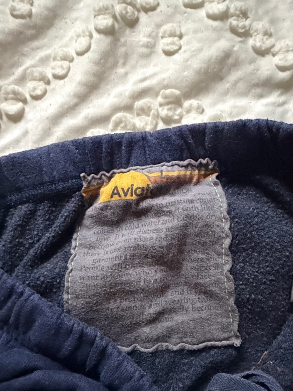 Aviator Nation Navy Joggers with Orange and Red Side Stripes - Picture 3 of 4